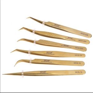 Vetus tweezer for professional eyelash extions